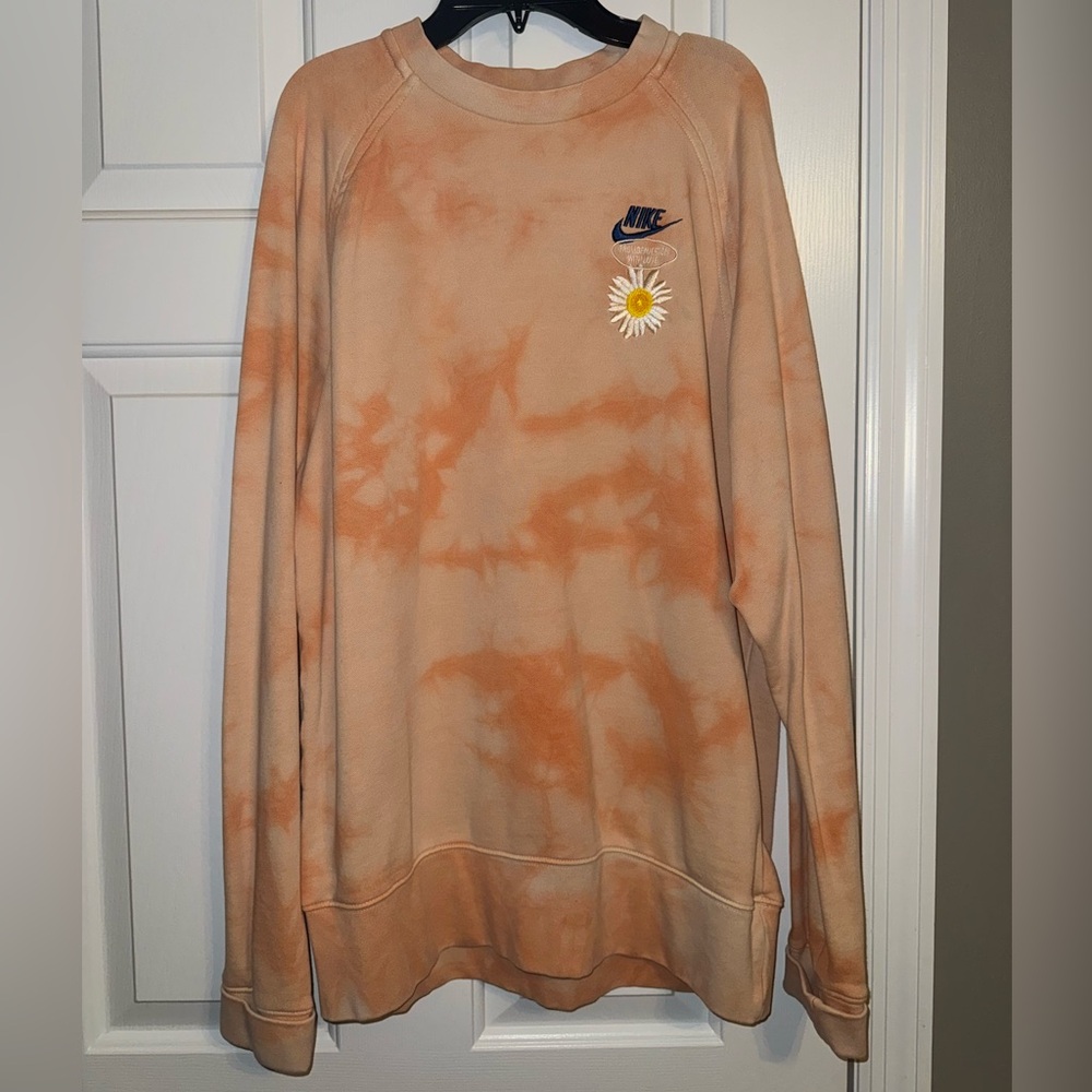 Pink Tie Dye Nike Crew Neck